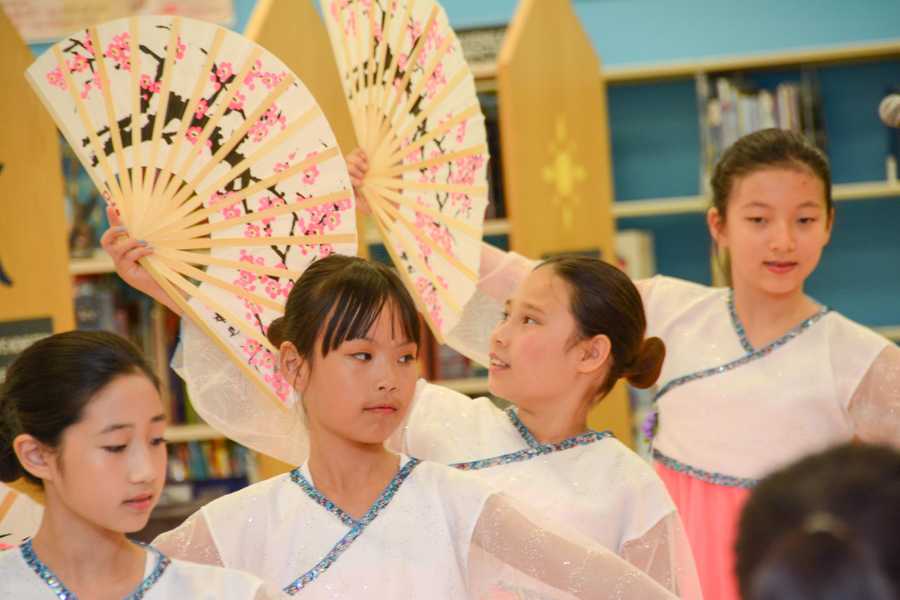children dancers at Lunar New Year Festival